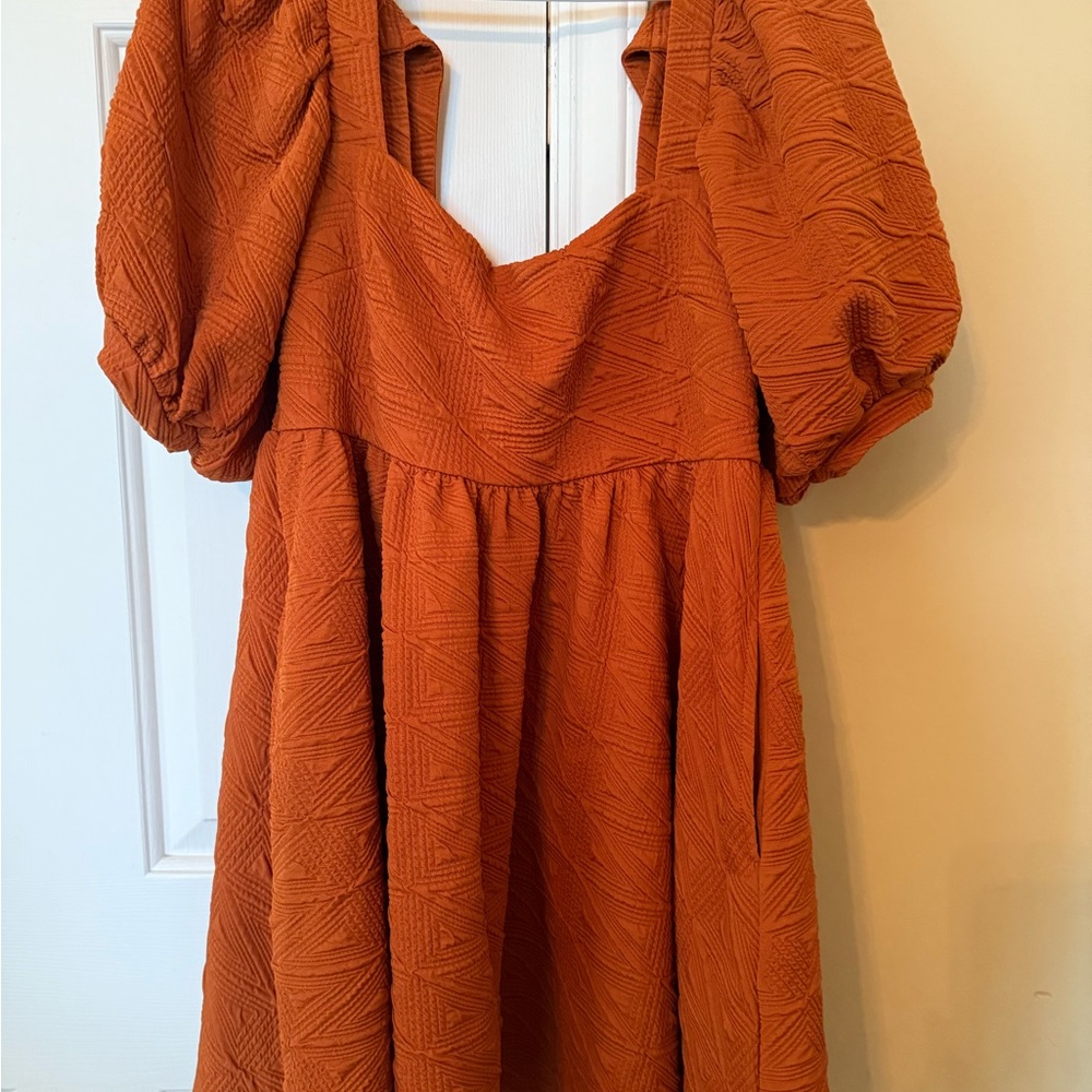 Billabong Orange Textured Dress